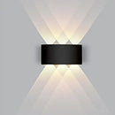 Modern black rectangular led wall lamp living room ambient light
