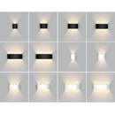 Modern black rectangular led wall lamp living room ambient light