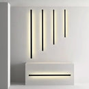 Modern black rectangular led wall lamp living room sconce