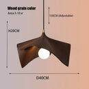 Modern black resin led pendant chandelier for living room
