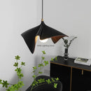 Modern black resin led pendant chandelier for living room