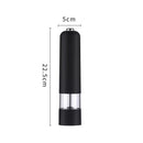Modern black ribbed automatic salt pepper grinder set kitchen mill