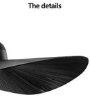 Modern black ribbed designer fabric hat pendant lamp living room
