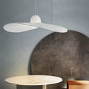 Modern black ribbed designer fabric hat pendant lamp living room