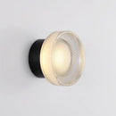 Modern black ribbed glass wall sconce bedroom led light