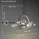 DecorBites™ Black Ring LED Pendant Light with Glass Lampshade for Dining Room and Kitchen