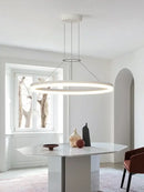Modern black ring led pendant chandelier for living room