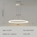 Modern black ring led pendant chandelier for living room