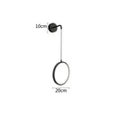 Modern black ring led wall lamp bedroom oval sconce light