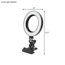 Modern black ring light with metal shade bedroom portable mirror light