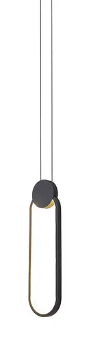 Modern black ring pendant lamp bedroom dimmable led light