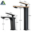 Modern black & rose gold basin faucet bathroom sink mixer tap