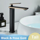 Modern black & rose gold basin faucet bathroom sink mixer tap
