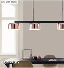 Modern black rose gold diner island lamp dining room pendant light