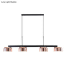 Modern black rose gold diner island lamp dining room pendant light