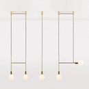 Modern black & rose gold minimalist pendant light dining room