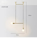 Modern black & rose gold minimalist pendant light dining room