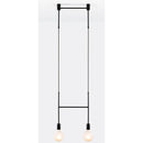 Modern black & rose gold minimalist pendant light dining room