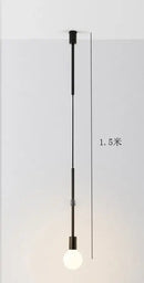 Modern black & rose gold minimalist pendant light dining room