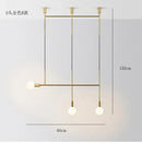 Modern black & rose gold minimalist pendant light dining room