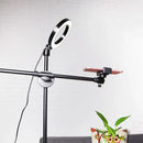 DecorBites™ Modern Black Round LED Vanity Lamp with Adjustable Arm - Metallic Finish & USB Charging - Fill Flush Lighting