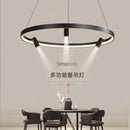Modern black round spotlight pendant light dining room