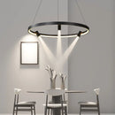 Modern black round spotlight pendant light dining room