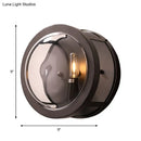 Modern black round wall sconce with e12 bulb for hallway