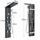 Modern black shower panel rainfall waterfall system – bathroom faucet