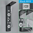 Modern black shower panel rainfall waterfall system – bathroom faucet