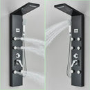 Modern black shower panel rainfall waterfall system – bathroom faucet