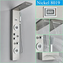 Modern black shower panel rainfall waterfall system – bathroom faucet