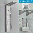 Modern black shower panel rainfall waterfall system – bathroom faucet