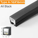 Modern black silicone tube flexible led channel outdoor light