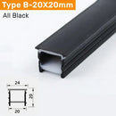 Modern black silicone tube flexible led channel outdoor light
