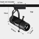Modern black & silver adjustable led track spotlights gallery light