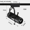 Modern black & silver adjustable led track spotlights gallery light