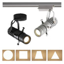 Modern black & silver adjustable led track spotlights gallery light