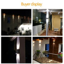 Modern black & silver aluminum wall lamp outdoor led light