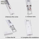 Modern black & silver ceiling track rail connector set kitchen light