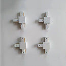 Modern black & silver ceiling track rail connector set kitchen light