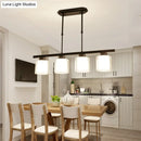 DecorBites™ Cylinder Island Pendant Light Fixture - Modern Black/Silver, Clear Glass - Ideal for Kitchen