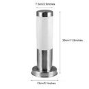 DecorBites™ Black Silver Landscape Bollard Path Light for Garden Decoration