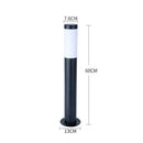 DecorBites™ Black Silver Landscape Bollard Path Light for Garden Decoration