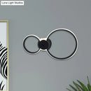 Modern black & silver led hoop wall lamp bedroom ceiling light