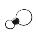 Modern black & silver led hoop wall lamp bedroom ceiling light