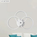 Modern black & silver led hoop wall lamp bedroom ceiling light