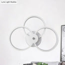 Modern black & silver led hoop wall lamp bedroom ceiling light