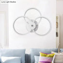 Modern black & silver led hoop wall lamp bedroom ceiling light