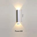 Modern black & silver led wall lamp bedroom up and down light source